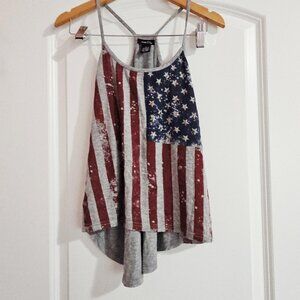 Rue 21 Gray USA Racerback Tank